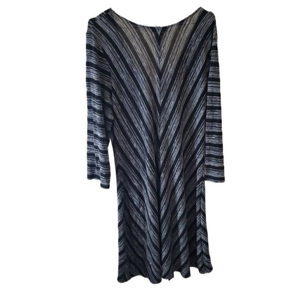 Max Edition Black & Gray Striped Dress - Picture 3 of 4